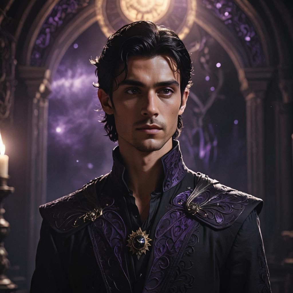 Elegant Young Lord in Dark Fantasy Realism