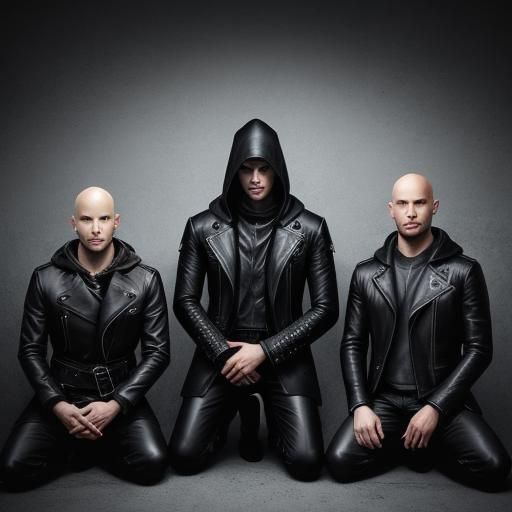 Leathermen in Dungeon: Hyperrealistic Concept Art