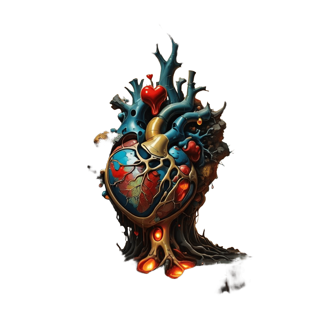 Surreal Earth: Heart and Organs Revealed