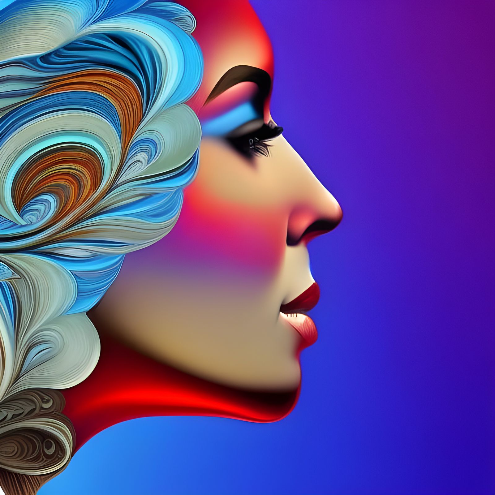 Modern Art: Profile of a Woman