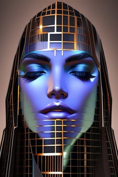 Cubist Portrait in Expressionist Impasto Style