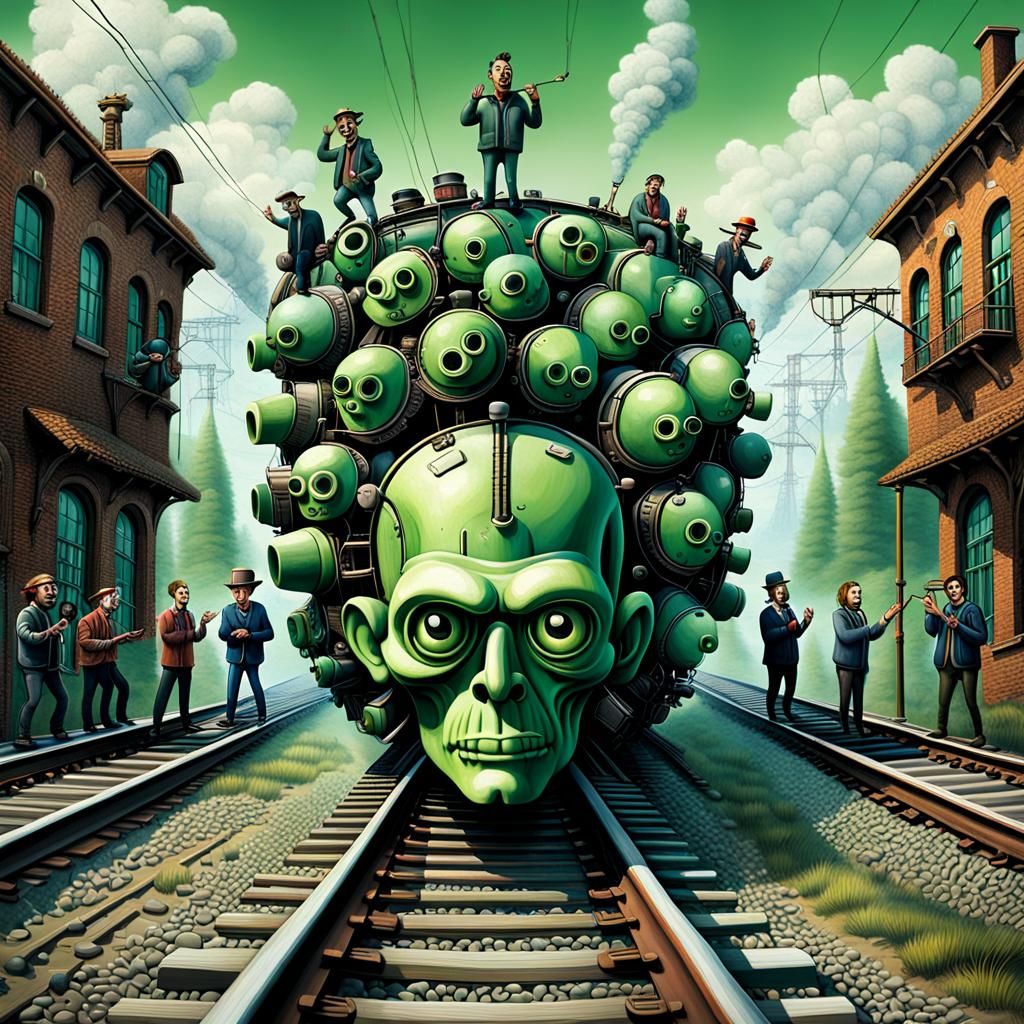 MOST OF THE ANIMALS ARE SCARED OF HUMAN, THIS BIG FACE MAKE SURE THEY GET OFF THE TRACK.