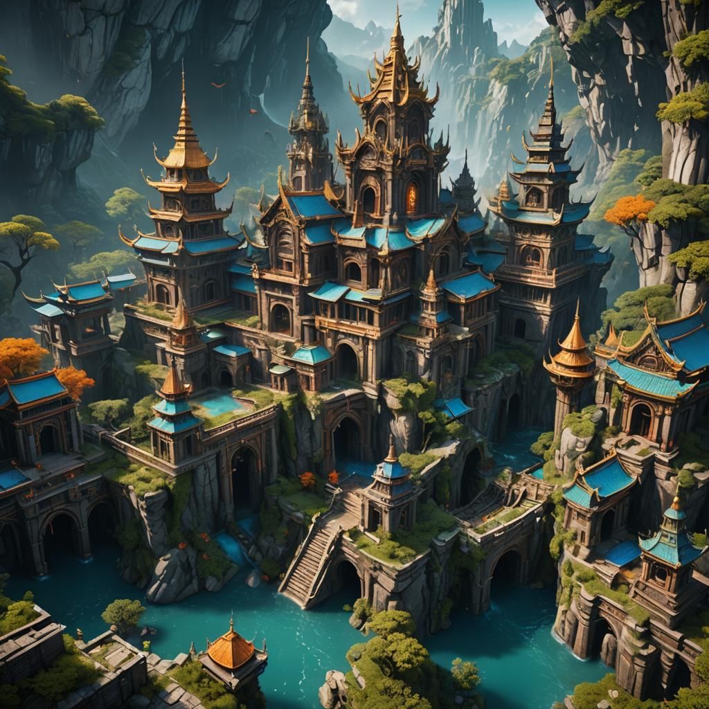 Fantastical Matte Painting with Intricate Details