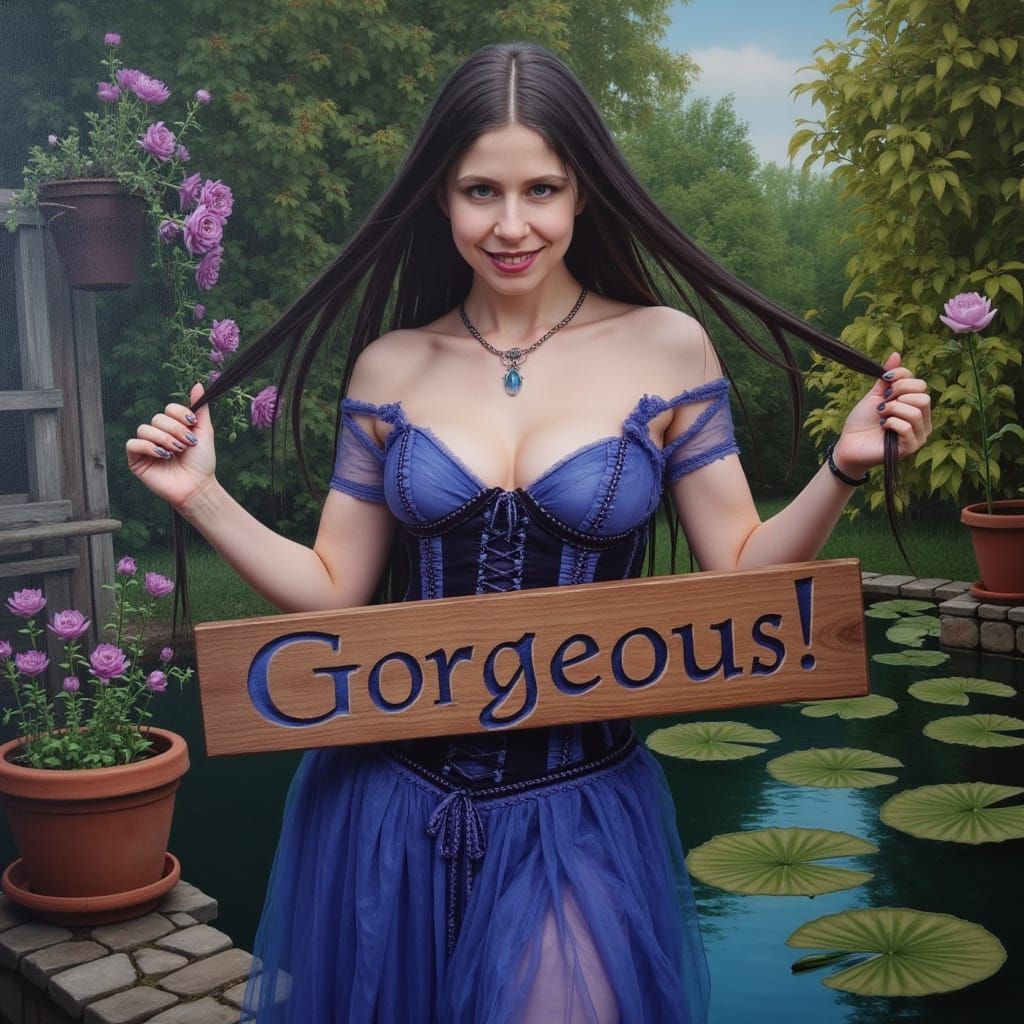 Sorceress in Lavish Garden