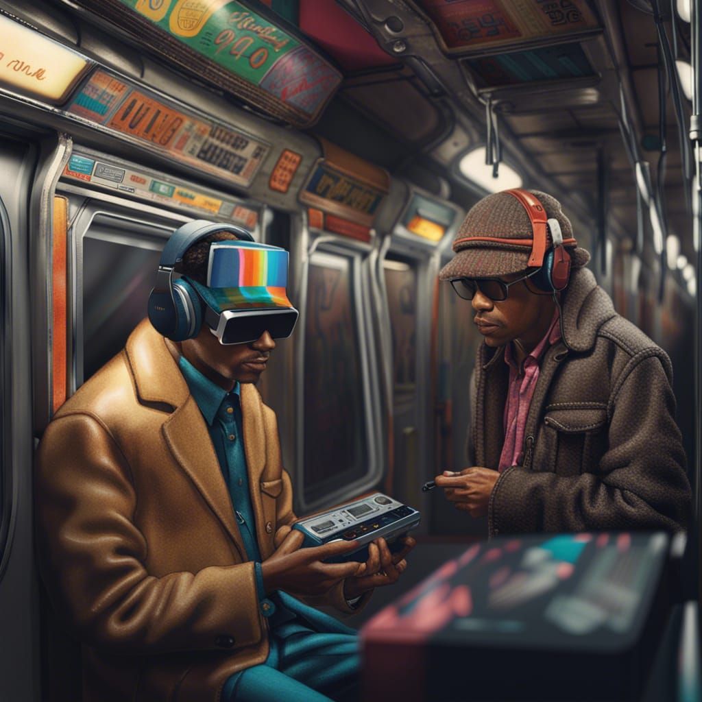 1980s New York Subway Car Scene