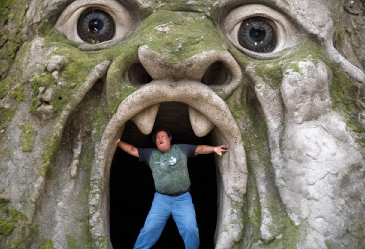 Giant Snarling Head at Bomarzo Monster Garden