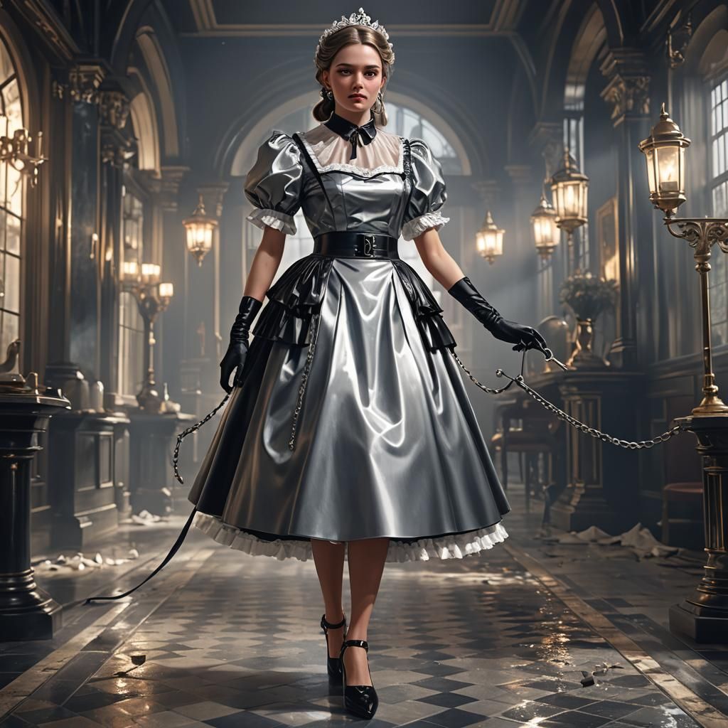 Classy Maid in Shackles: Detailed Fantasy Art