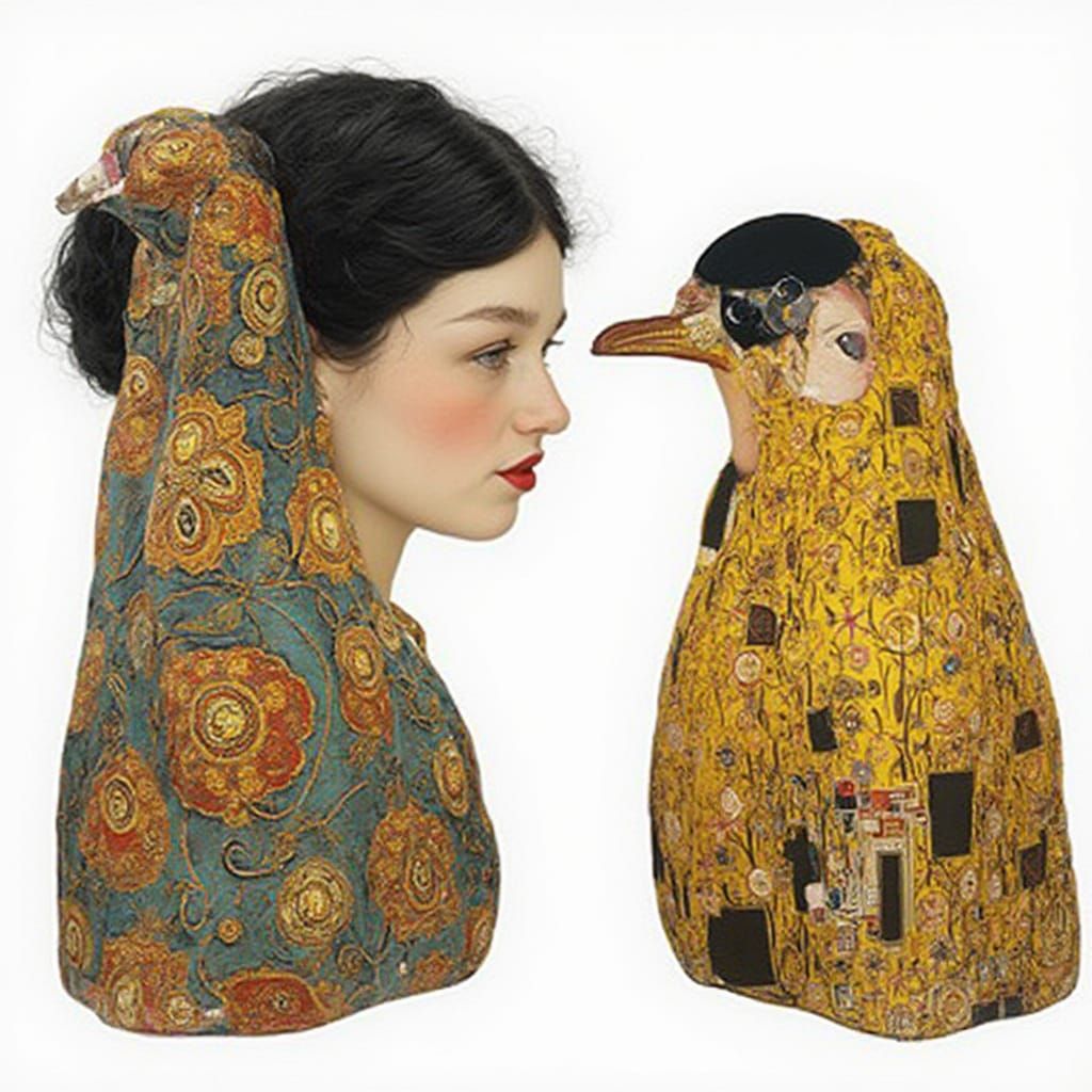 Ornate Gold Pattern in Gustav Klimt Style