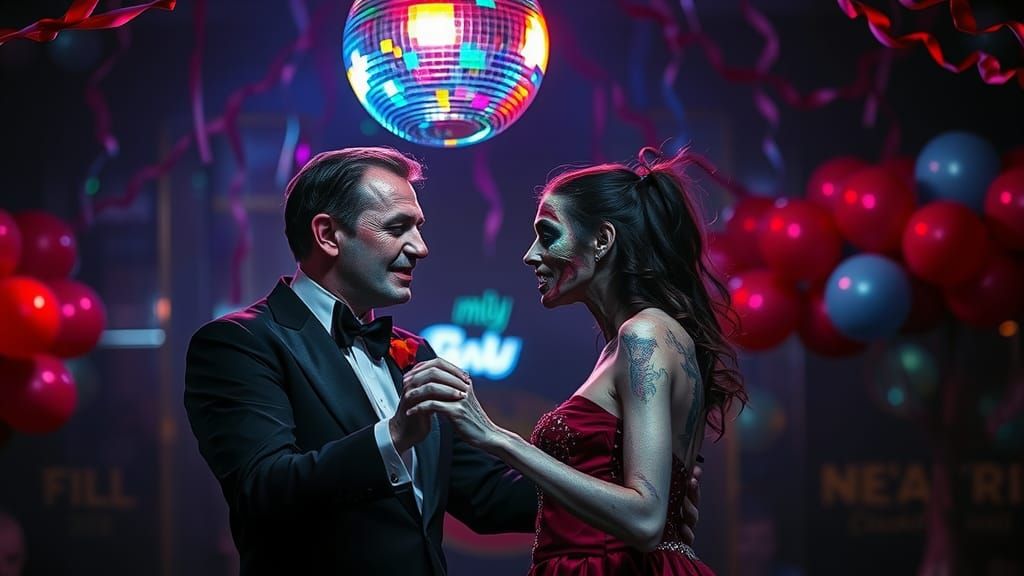 Vampire and Zombie Dance in Dreamlike Mysticism