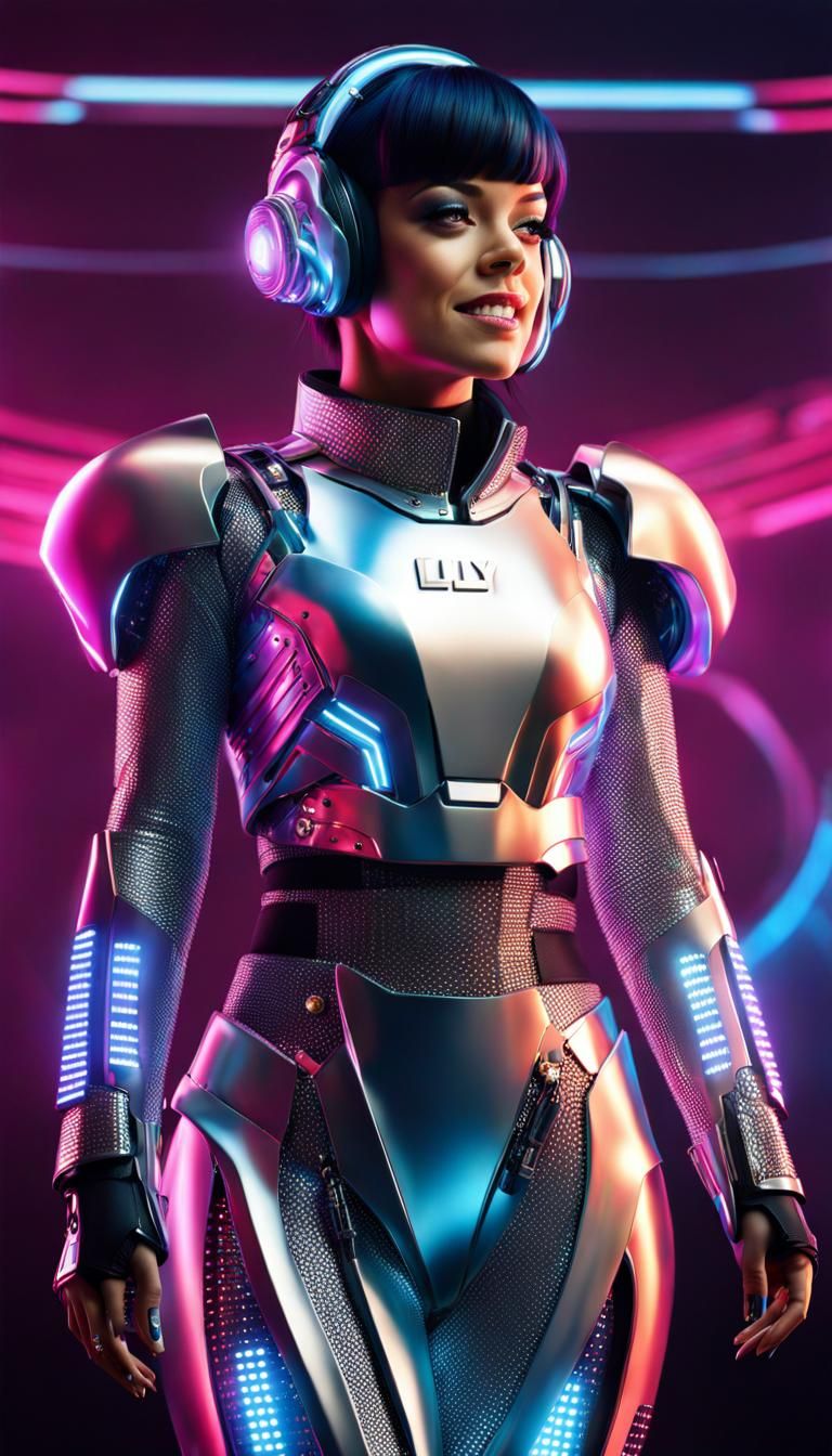 Lily Allen as Futuristic Communication Cyborg
