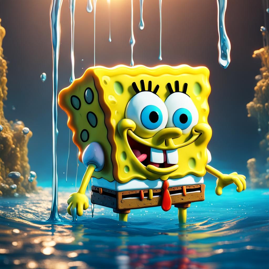 SpongeBob Drip: Detailed Fantasy Concept Art