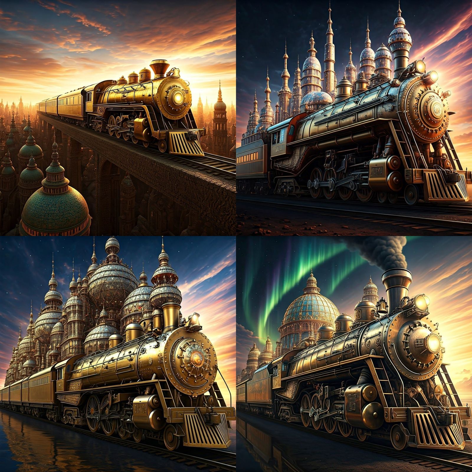Elaborate Steampunk Train Unveiled: 10 Story Gold Marvel of...