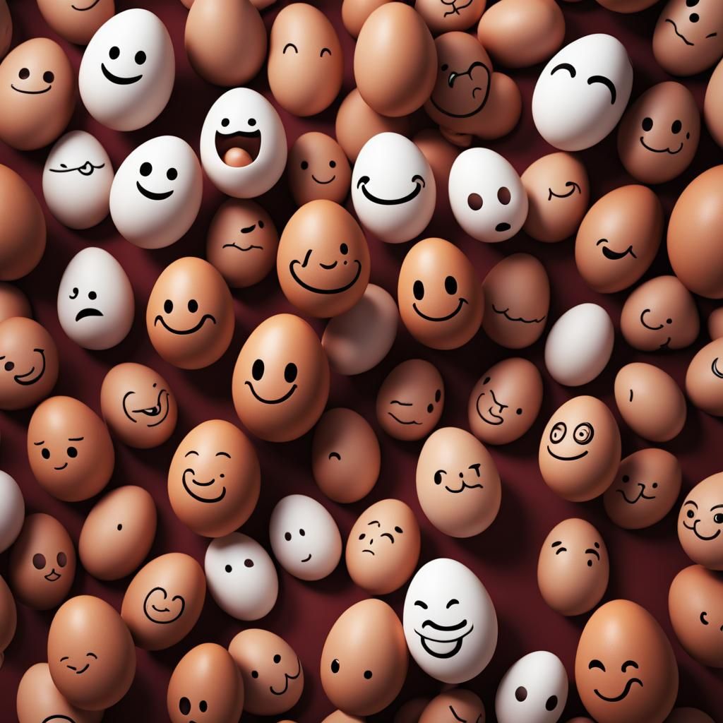 Egg Smile Face: Detailed Matte Painting