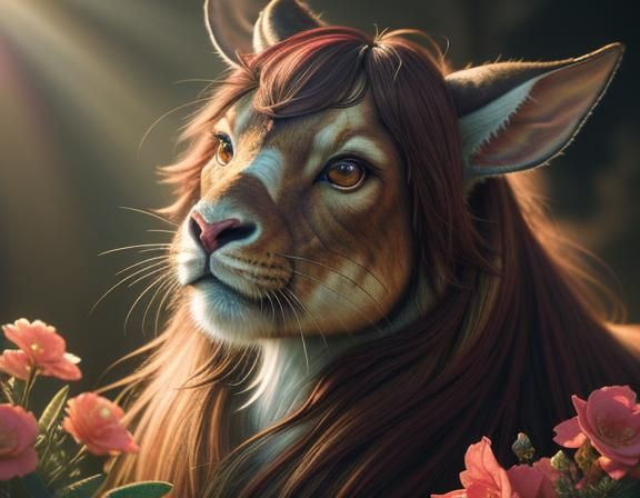 Satyr Portrait in Hyperrealistic Sketch Style
