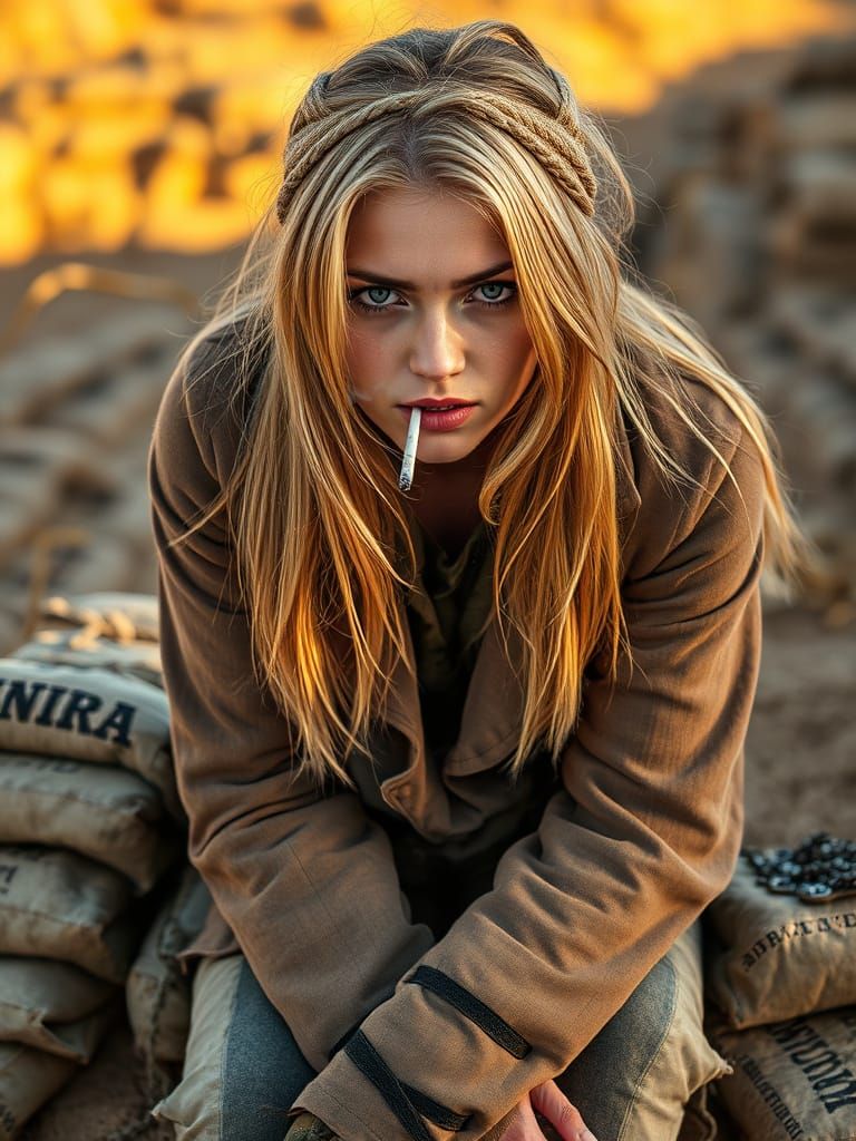 Golden Survivor Goddess in Cinematic Lighting