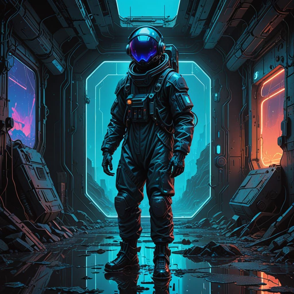 Ethereal Blob Alien in Futuristic Scifi Setting