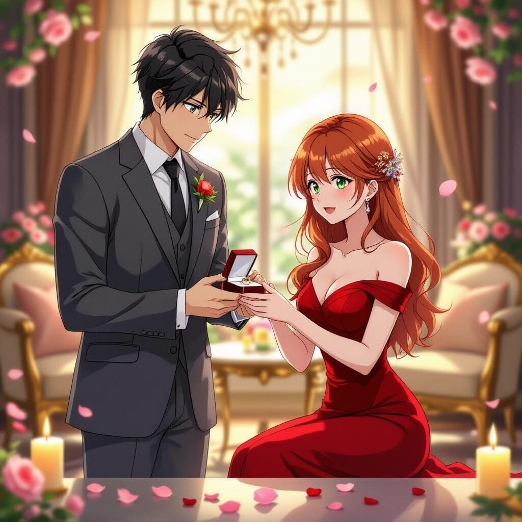 Surprise Engagement: Man Reacts to Woman with Ring