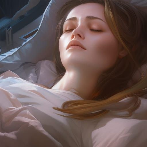 Comatose Woman: Hyperdetailed Portrait in Unreal Engine 5