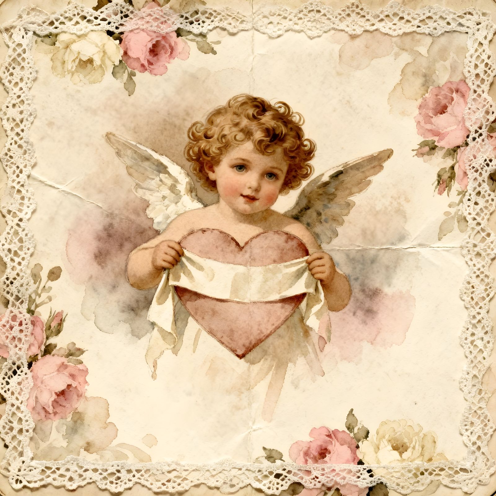 Old Fashioned Valentine Heart Illustration