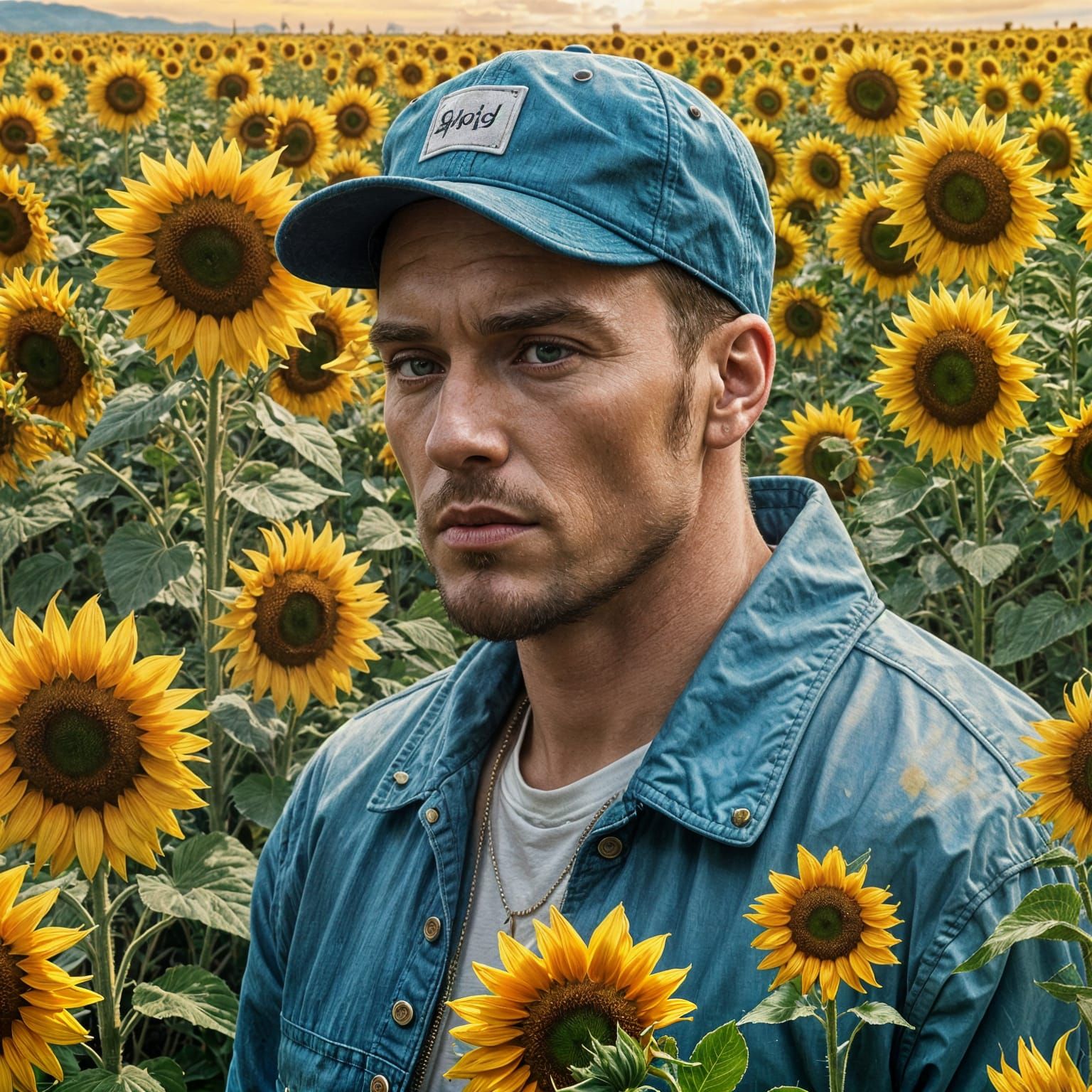 Vincent Van Gogh Meets Vanilla Ice in a Vibrant Sunflower Sc...
