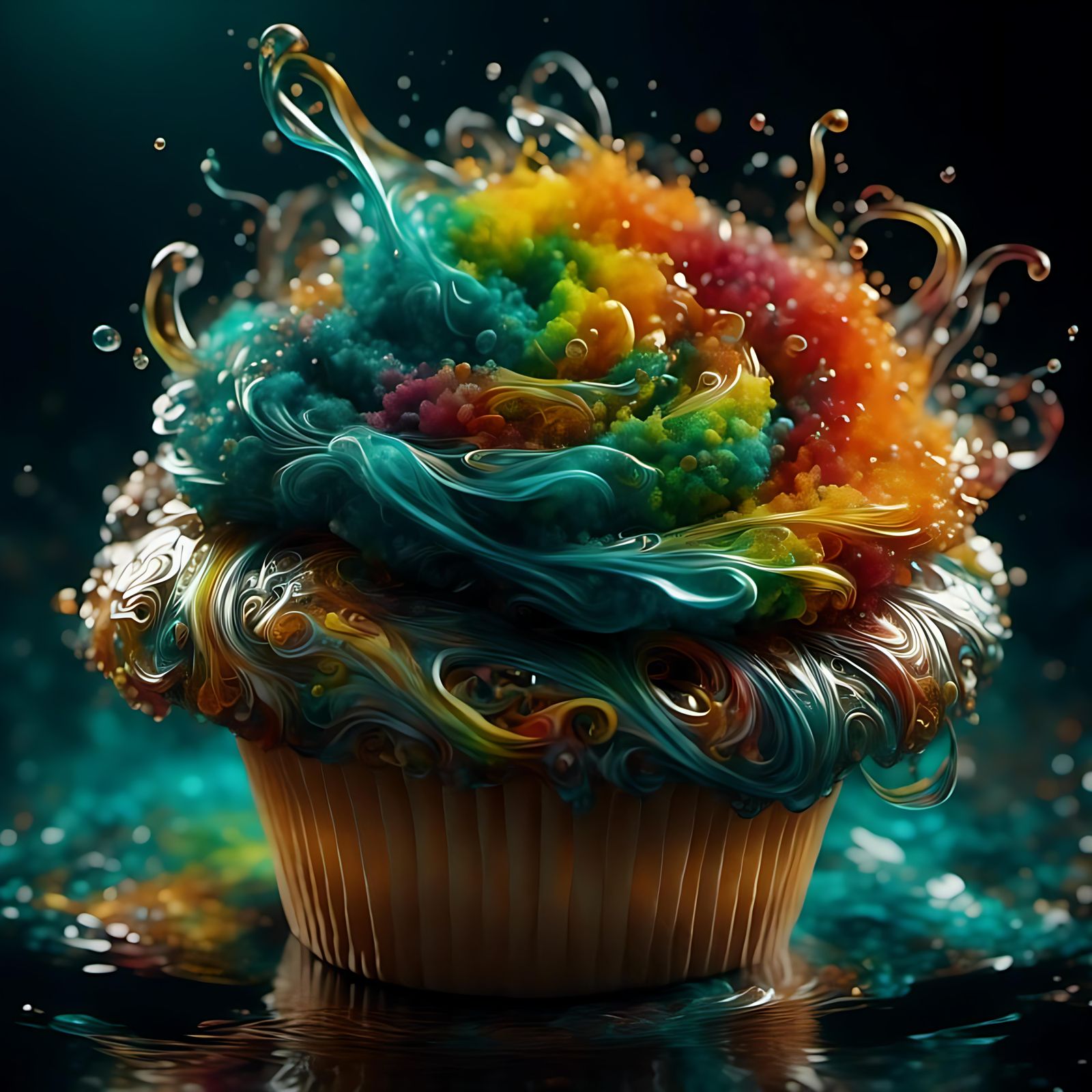 Reggae muffin with rasta cream