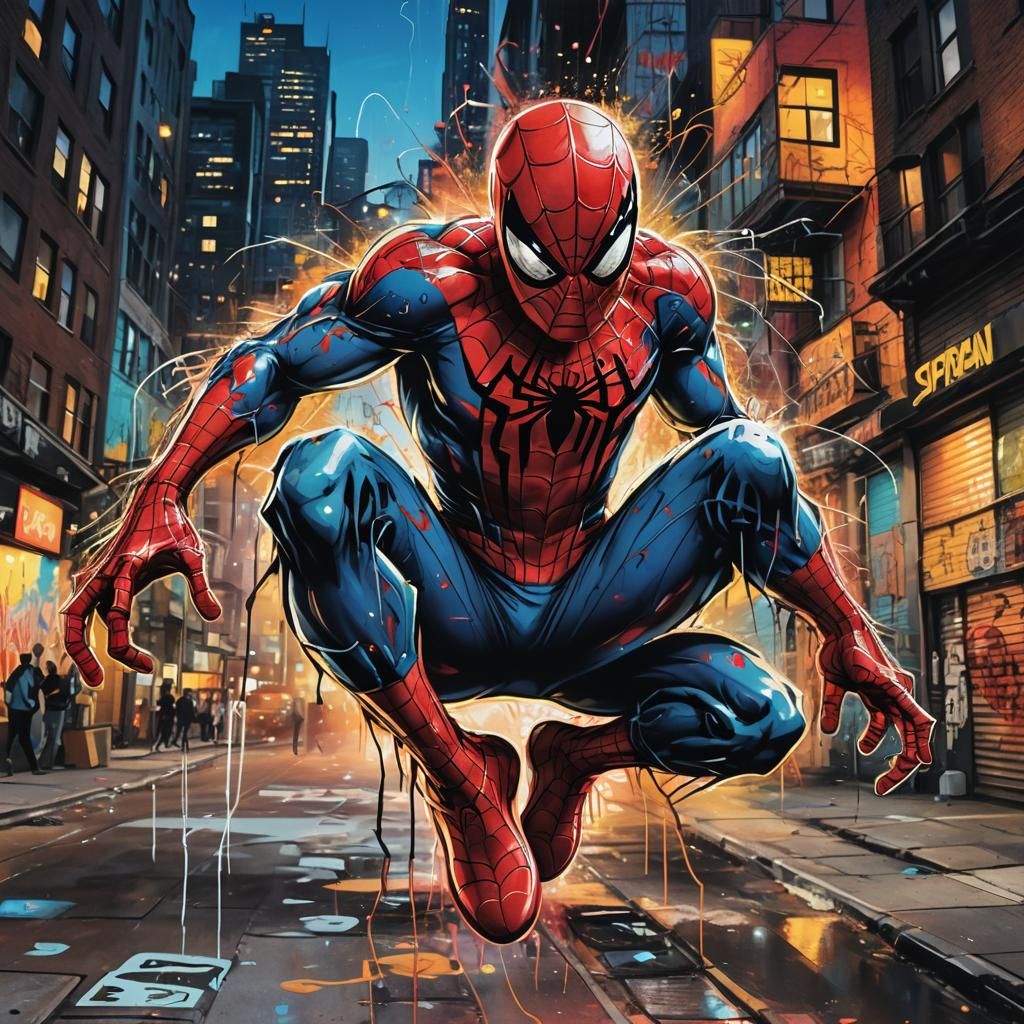 Spiderman Graffiti Art Inspired by Basquiat