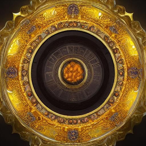 Amber Circle Gateway in Detailed Matte Painting