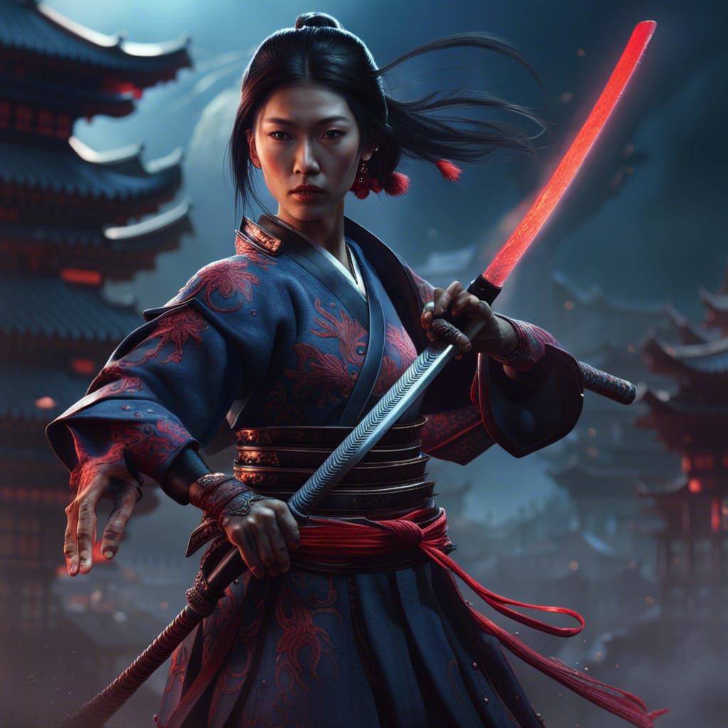 Ghost Samurai Girl: Fantastical Art in Deep Color