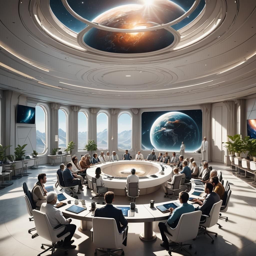 Exoplanet Conference Room in Detailed Matte Style