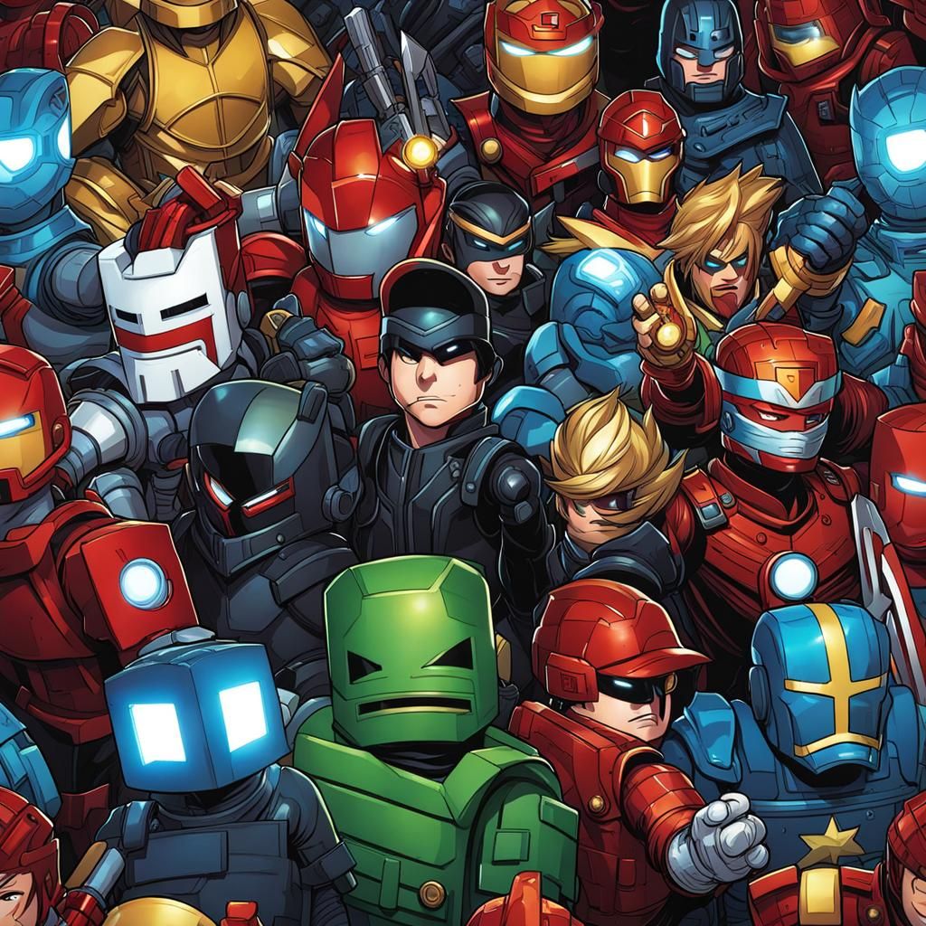 Roblox in Comic Book Art Style