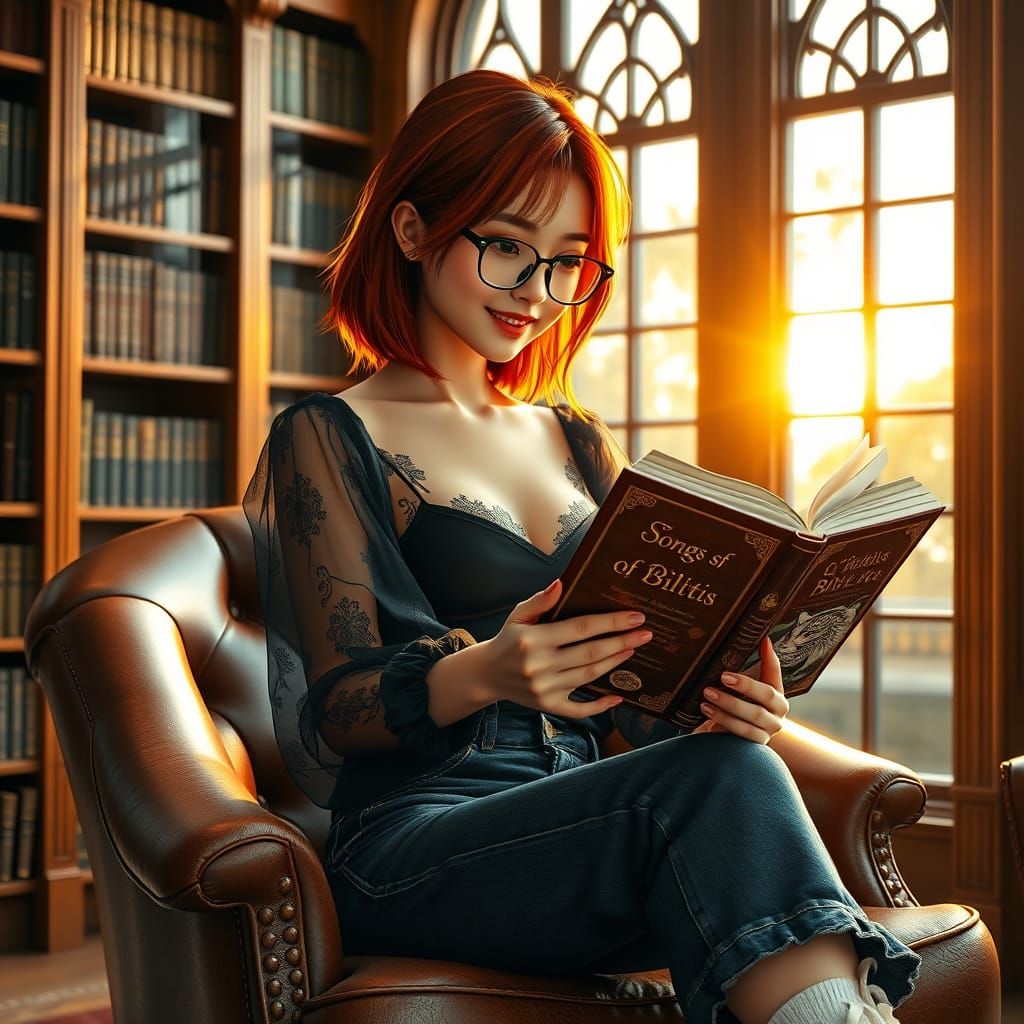 Enjoying classical Greek poetry in the library