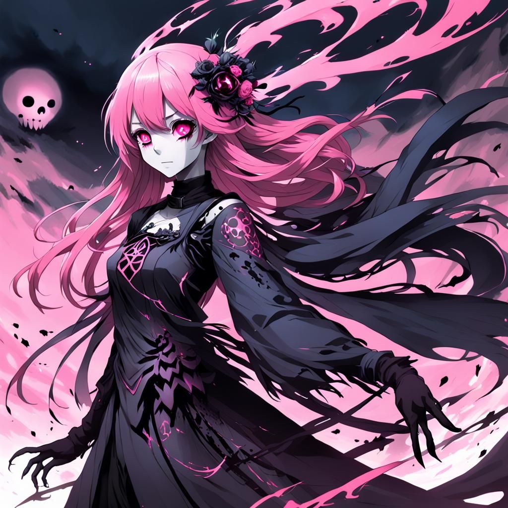 Beautiful Woman in Anime Style with Fantasy Theme