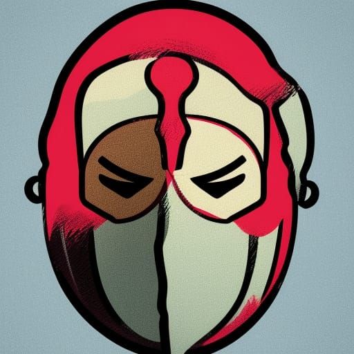 Paper human Shooting target victim bank-robber balaclava outline stylised retro vintage