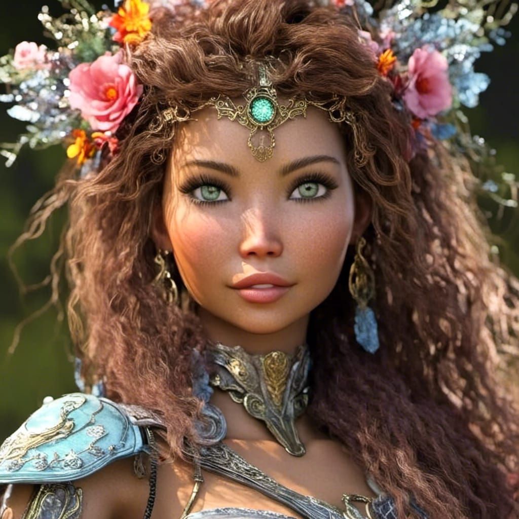 Ethereal Fairy with Iridescent Wings in Maximalist Style