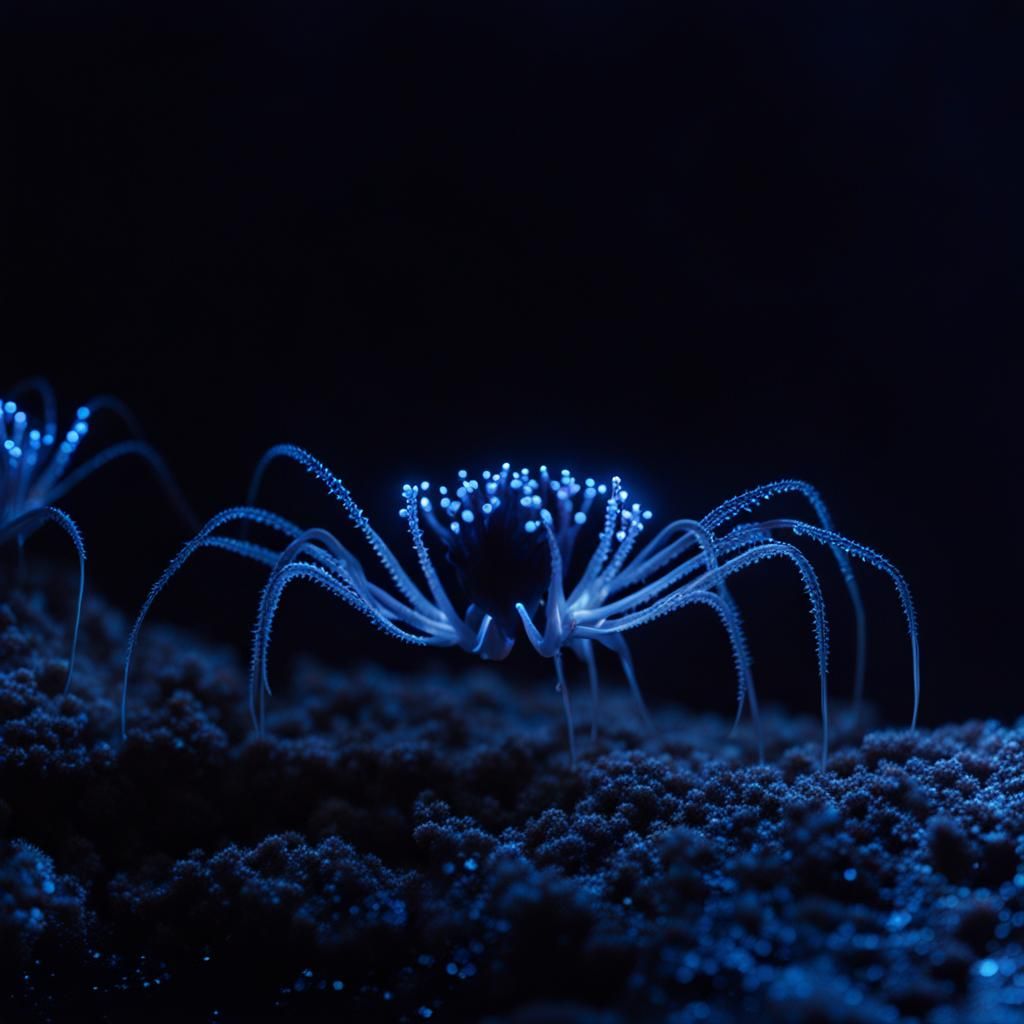 Bioluminescent Ooze Creature in Film Still