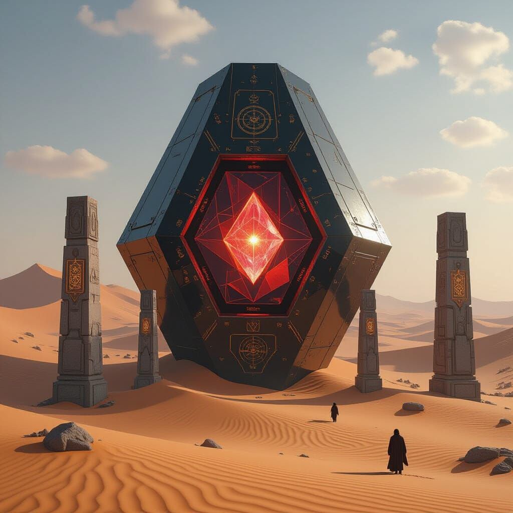 Tatooine Infinity Gate: Obsidian and Crystal Structure