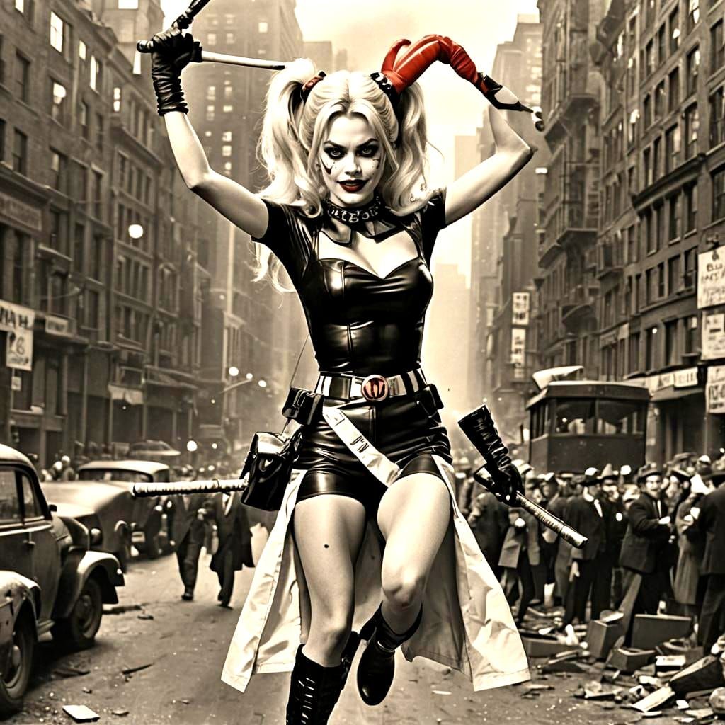 Actress as Harley Quinn in Gotham City