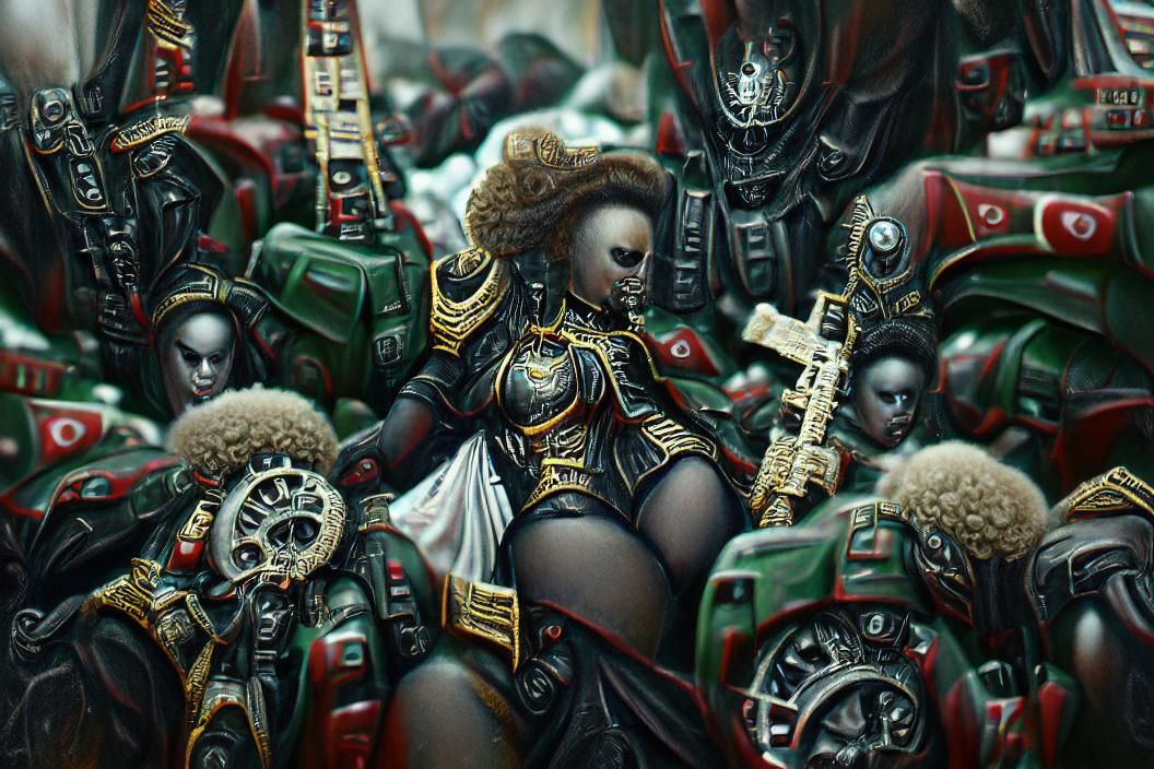 Dark Eldar Goddess with Black Templars: Warhammer 40k