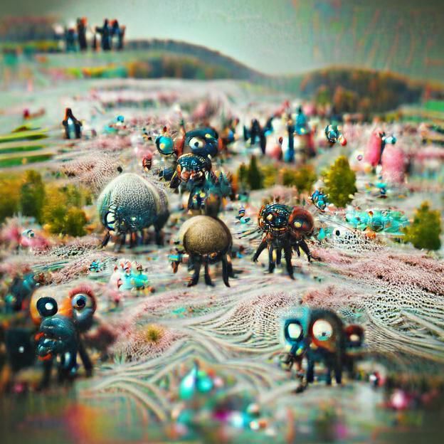 Detailed Microscopic View of Yeast Cells