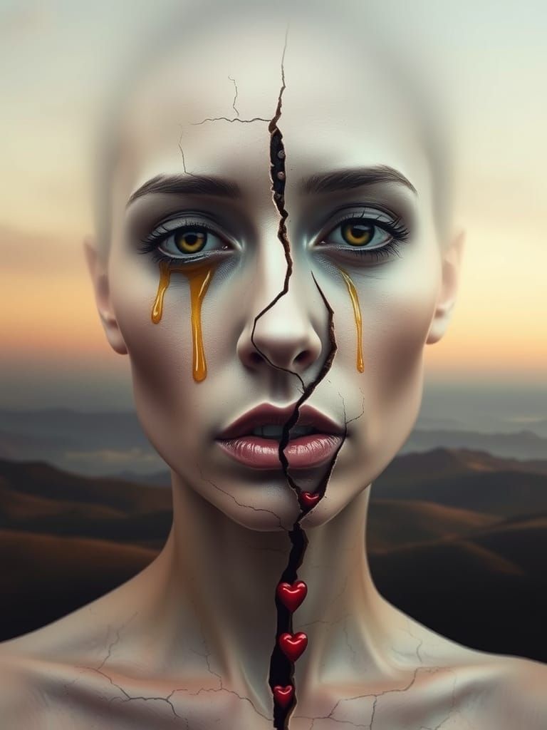Distorted Emotions: A Surrealist Exploration of Suffering