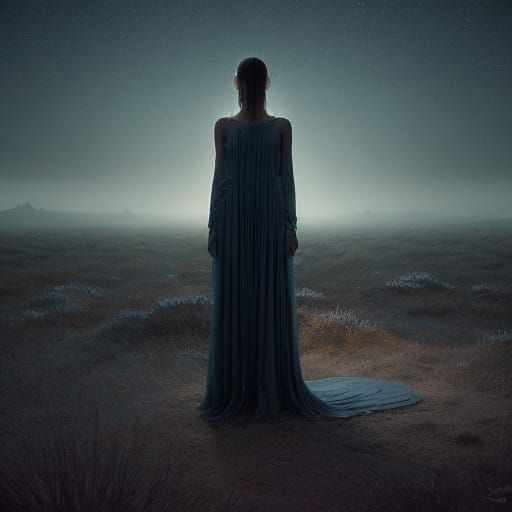 Surreal Goddess Emerges from the Abyss in Hyper-Realistic St...