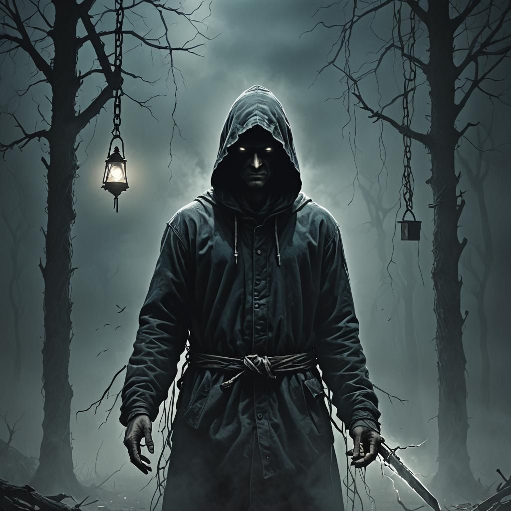 Ominous Hangman Illustration in Dark Fantasy Style