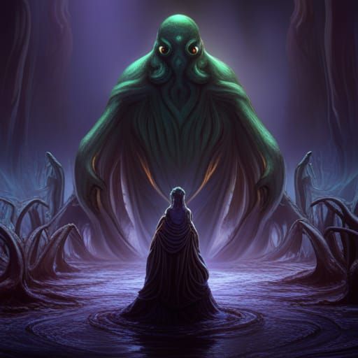 Cthulhu Worship: Detailed Matte Painting in Unreal Engine