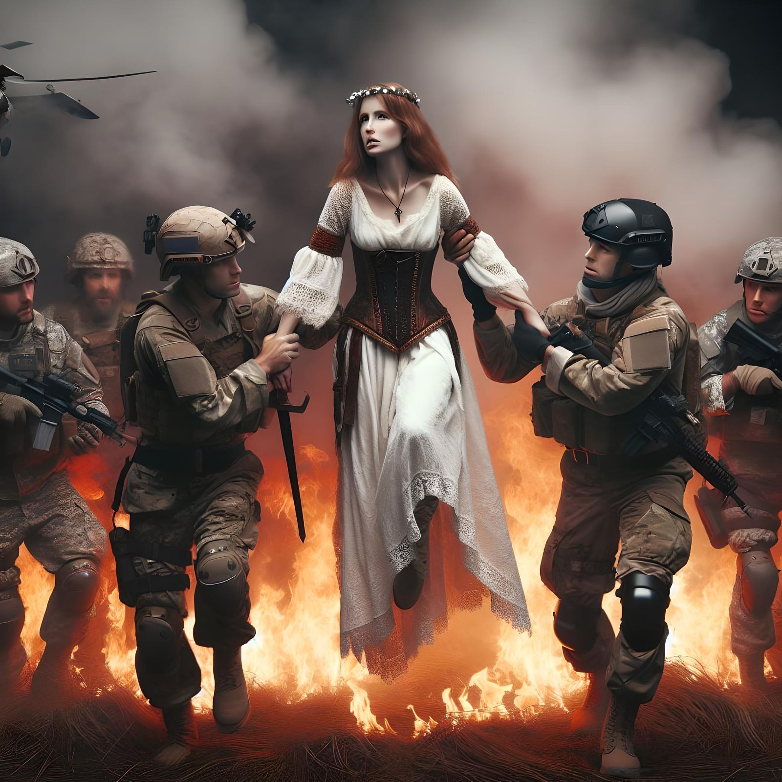 Medieval Warrior Rescued by Modern Soldiers