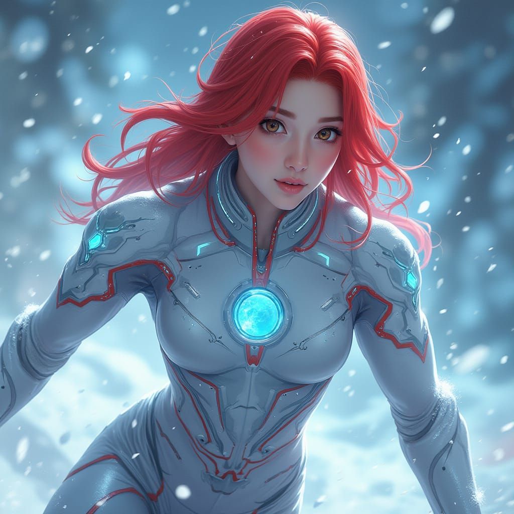 K-Pop Hero Polaris with Icy Blizzard Quirk