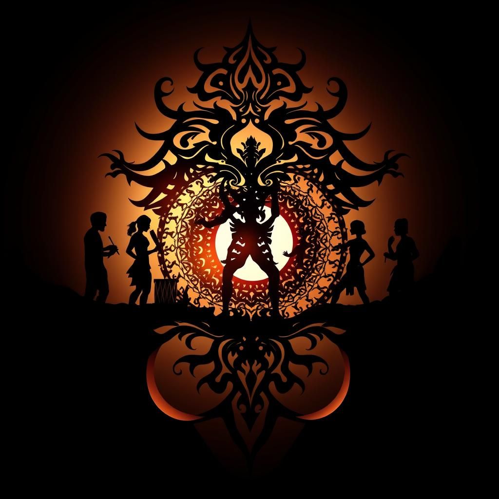 Tribal Silhouettes with Fractal Depth and Crystalline Fluids