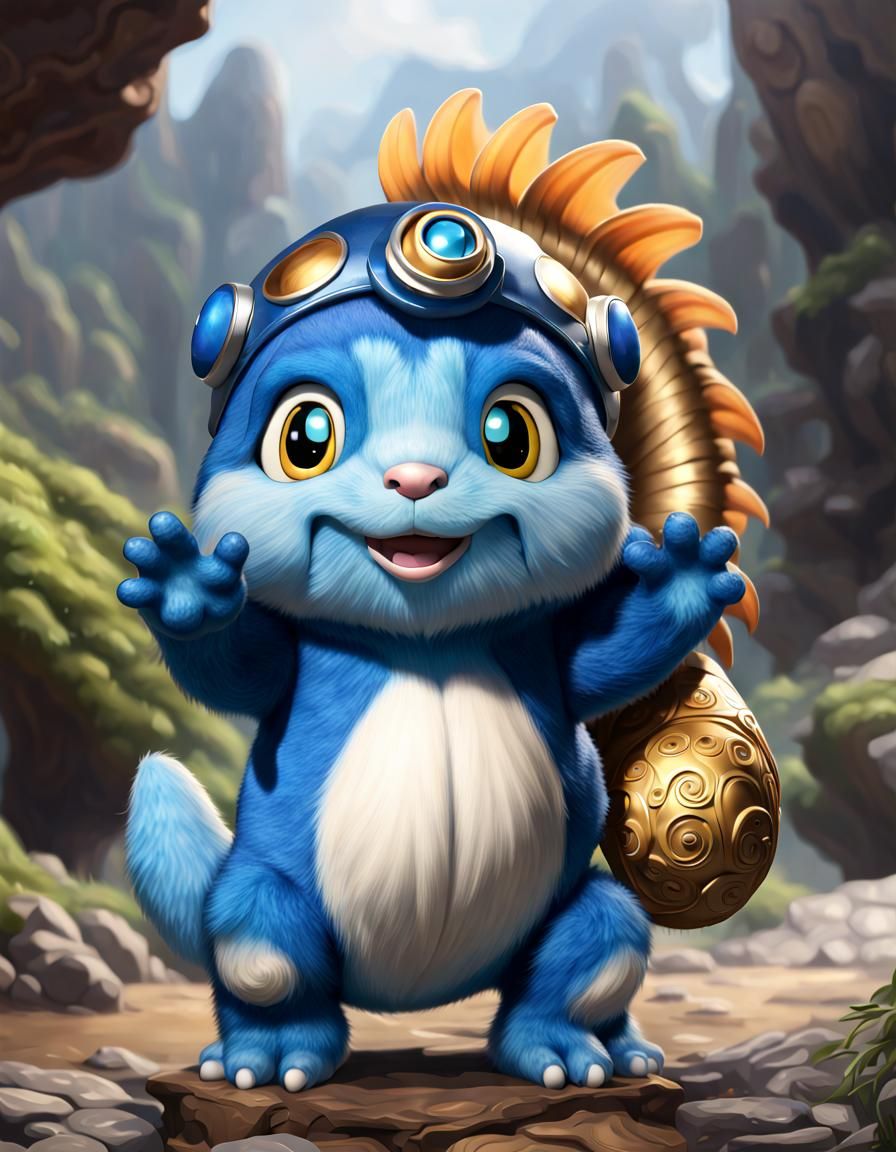 Cinematic Poliwag Dragon Care Bear Hybrid