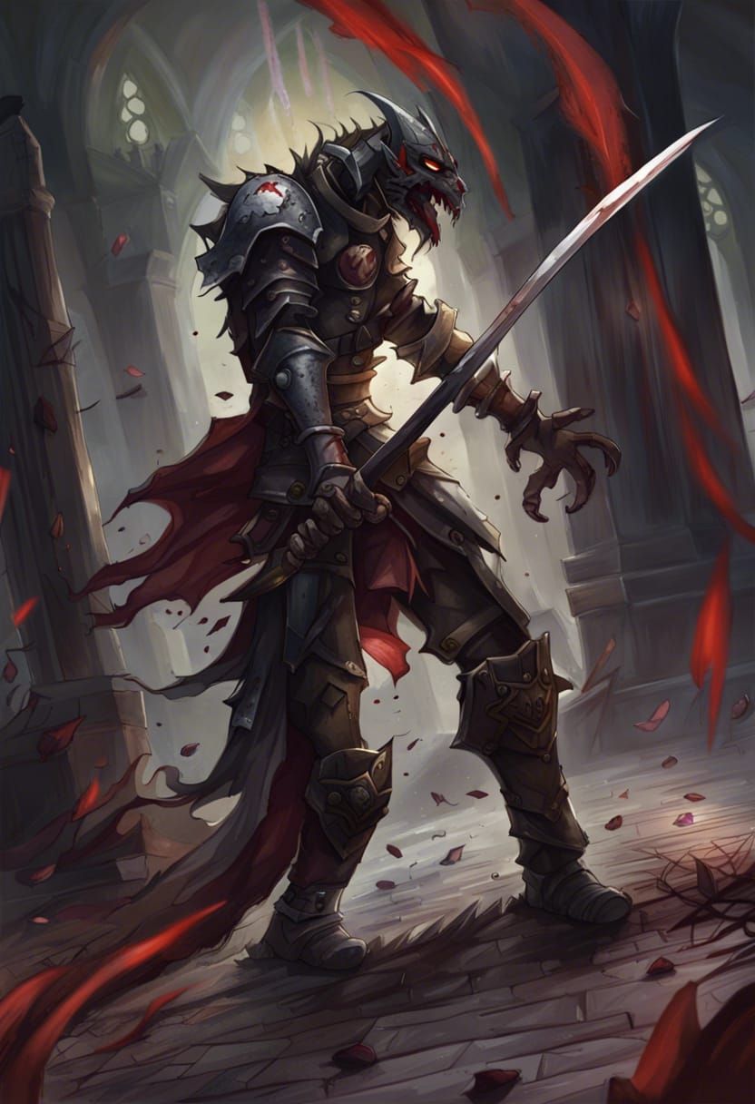 Undead Knight vs Assassin and Demon Dragon