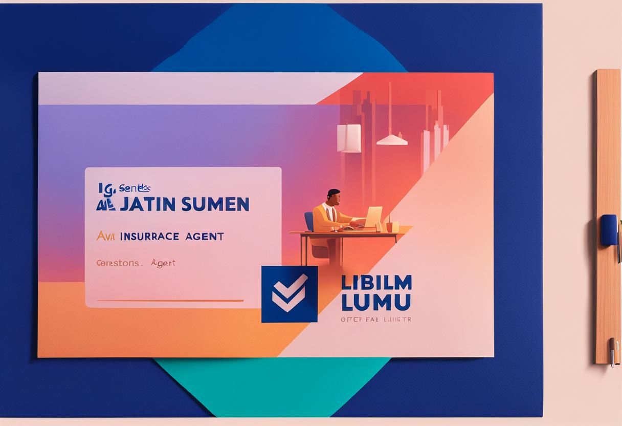 Insurance Agent in Modern Office: Digital Painting