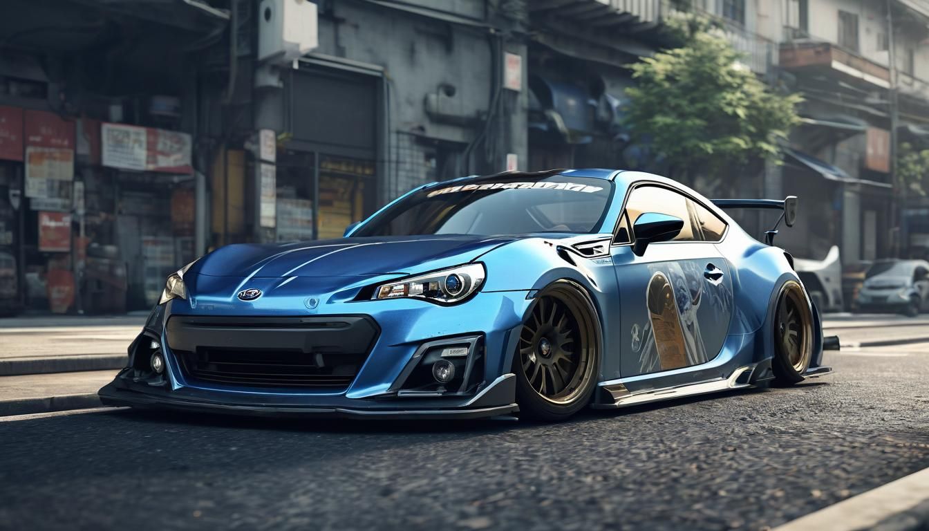 Subaru BRZ Liberty Walk in 3D Anime Style